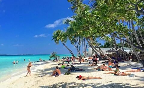 Beautiful Maafushi Local Island Maldives